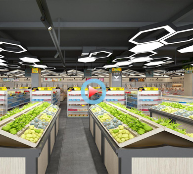 杭州临安区超市装修设计全景案例