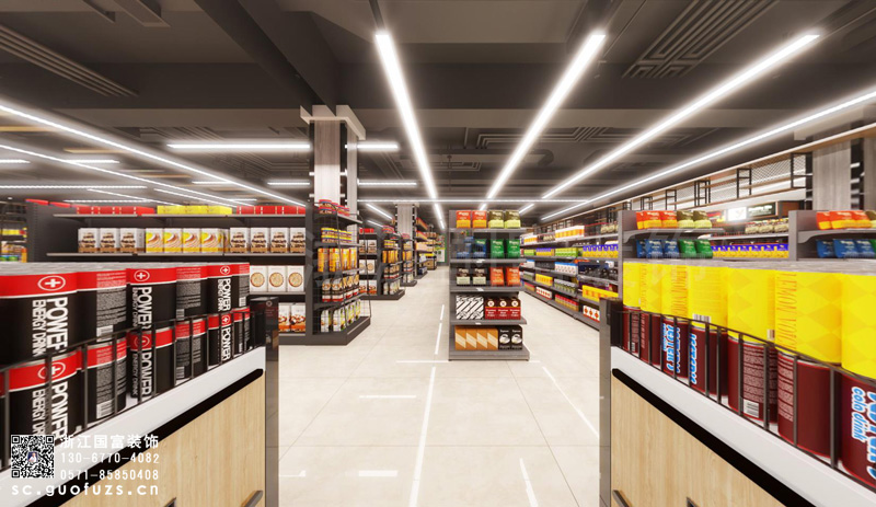 杭州江干区大型超市装修设计案例效果图