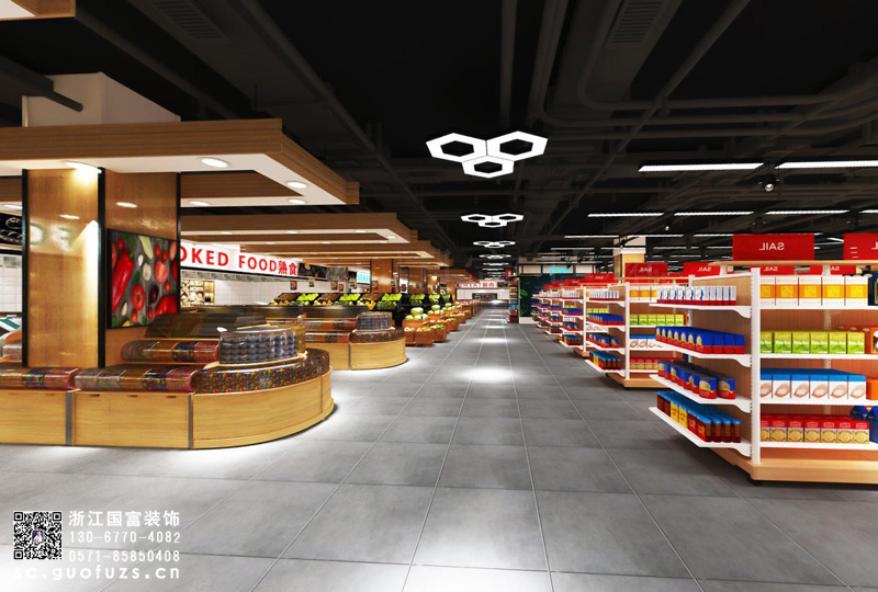 杭州生活超市装修设计案例效果图